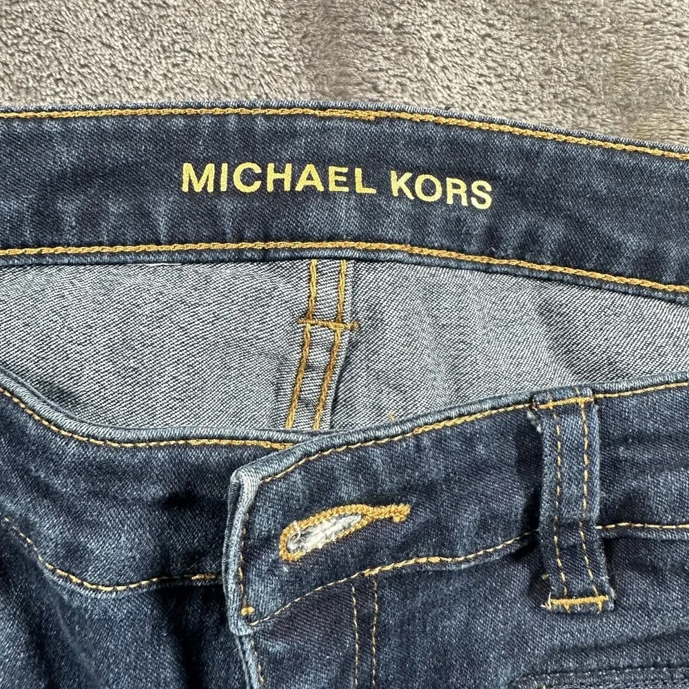 Michael Kors Skinny Jeans Womens 10 Blue Zipper Pockets Rockstar Denim‎